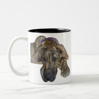 Bicolor Taza Brindle de great dane