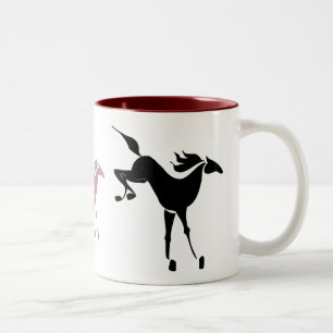 Bicolor taza bucking del caballo