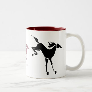Bicolor taza bucking del caballo