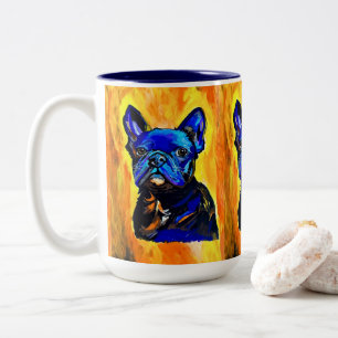Bicolor Taza Bulldog Francés