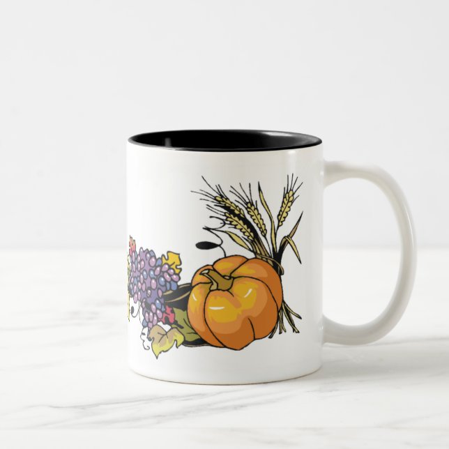Bicolor Taza - calabaza de otoño (Derecha)
