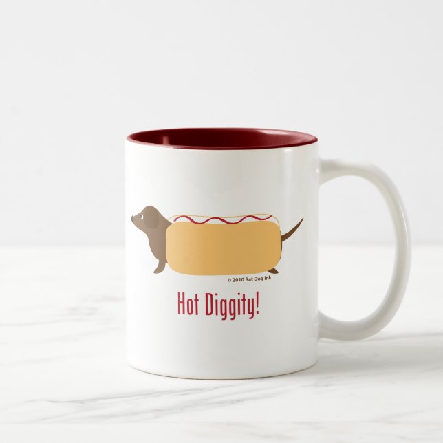 Bicolor Taza caliente de Diggity (Derecha)