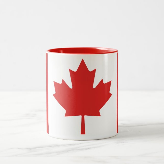 Bicolor Taza canadiense de la bandera (Centro)