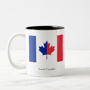 Bicolor Taza canadiense francesa