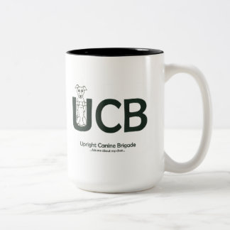 Bicolor Taza canina vertical de la brigada