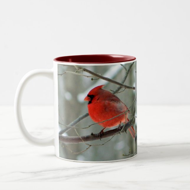 Bicolor Taza cardinal roja alegre (Izquierda)
