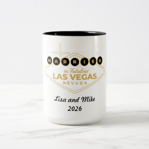 Bicolor Taza Casados en Vegas