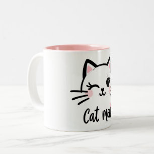 Bicolor Taza Cat Mom