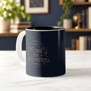 Bicolor Taza Celeste Confía en el Universo