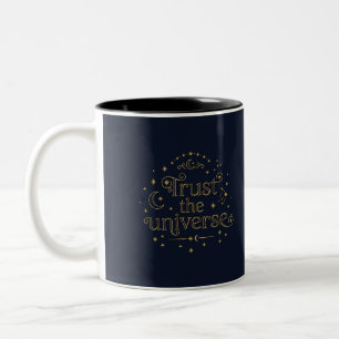 Bicolor Taza Celeste Confía en el Universo
