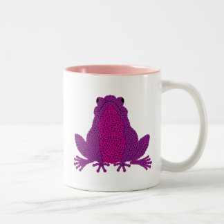 Bicolor Taza céltica de la rana - púrpura