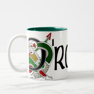 Bicolor Taza céltica del dragón de O'Rourke