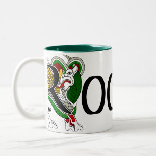 Bicolor Taza céltica del dragón de Rooney