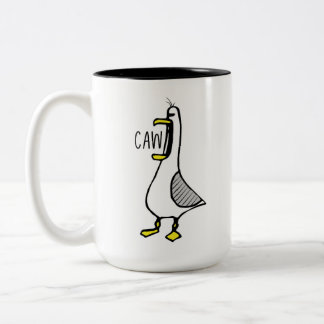 Bicolor Taza Cerámica de Gaviota Divertida CAW