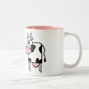 Bicolor Taza Cerámica Vacas Lechera Primitivas
