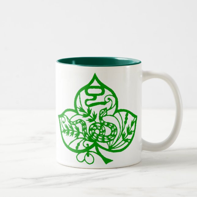 Bicolor Taza china de la serpiente (Derecha)