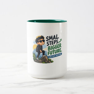 Bicolor Taza Clásica para Inversores Paciencia Riqueza