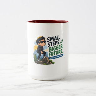 Bicolor Taza Clásica para Inversores Paciencia Riqueza