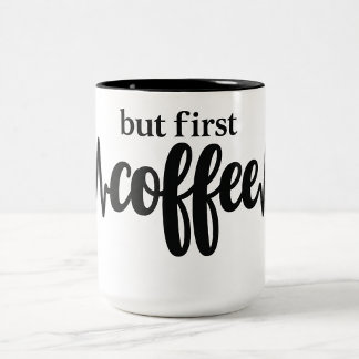 Bicolor Taza Clásica Pero Primero Café para Amantes del Ca