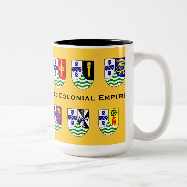 Bicolor Taza colonial del imperio de Portugal (Derecha)