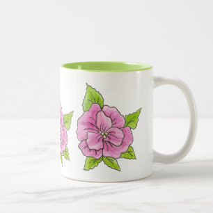 Bicolor Taza color de rosa