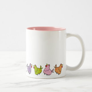 Bicolor Taza colorida del pollo