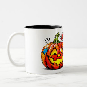 Bicolor Taza Comic Book Pow Pumpkin I