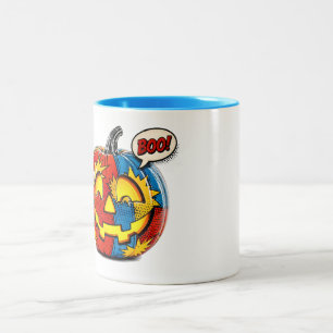 Bicolor Taza Comic Book Pow Pumpkin II