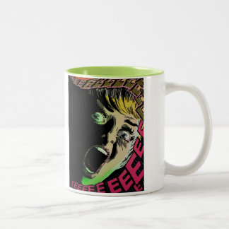 Bicolor Taza CÓMICA de griterío del ARTE del POP de la