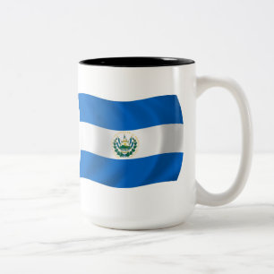 Bicolor Taza con Bandera de El Salvador