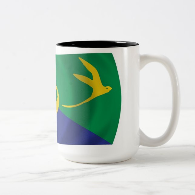 Bicolor Taza con bandera de la Isla de Navidad (Derecha)