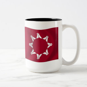 Bicolor Taza con bandera Oglala Lakota
