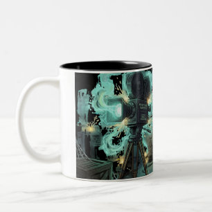 Bicolor Taza con cámara fantasmal establecida