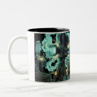 Bicolor Taza con cámara fantasmal establecida