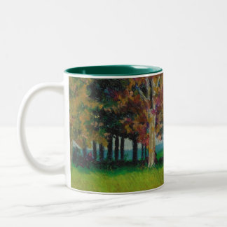 Bicolor Taza con "casera en diseño de la caída"