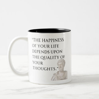 Bicolor Taza con cita de Marco Aurelio