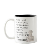 Taza con cita de Marco Aurelio