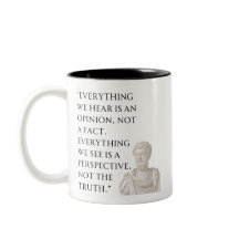 Taza con cita de Marco Aurelio
