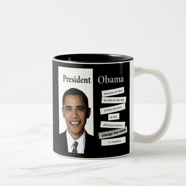 Bicolor Taza con cita de Obama - 5 de 6 (Derecha)