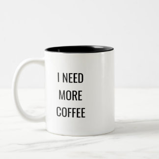 Bicolor Taza con cita divertida de café – Regalo de humor
