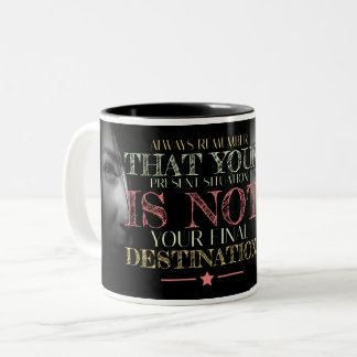 Bicolor Taza con cita divertida de la vida