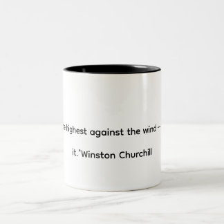 Bicolor Taza con cita inspiradora de Winston Churchill – C