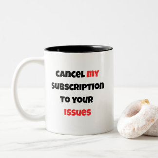 Bicolor Taza con cita minimalista sarcástica - Cancela mi