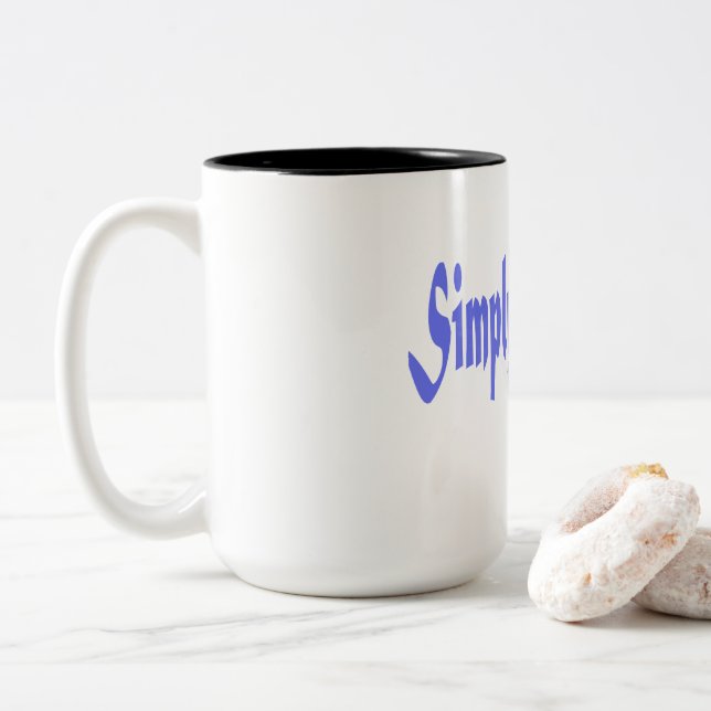 Bicolor Taza con cita simplemente poderosa (Con donut)