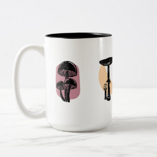 Bicolor Taza con diseño de hongo