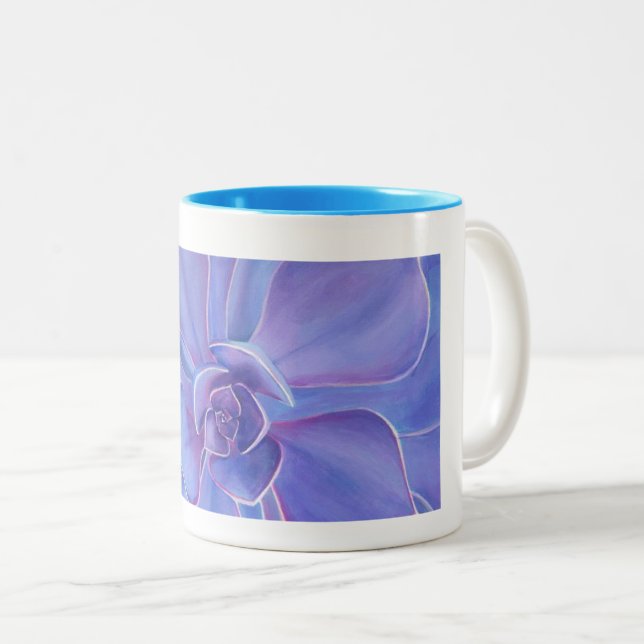 Bicolor Taza con diseño floral (Anverso derecho)