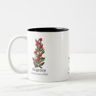 Bicolor Taza con diseño floral rojo para románticos y aman