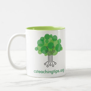 Bicolor Taza con el interior de la verde lima - correcto