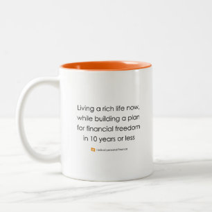 Bicolor Taza con eslogan radical para zurdos