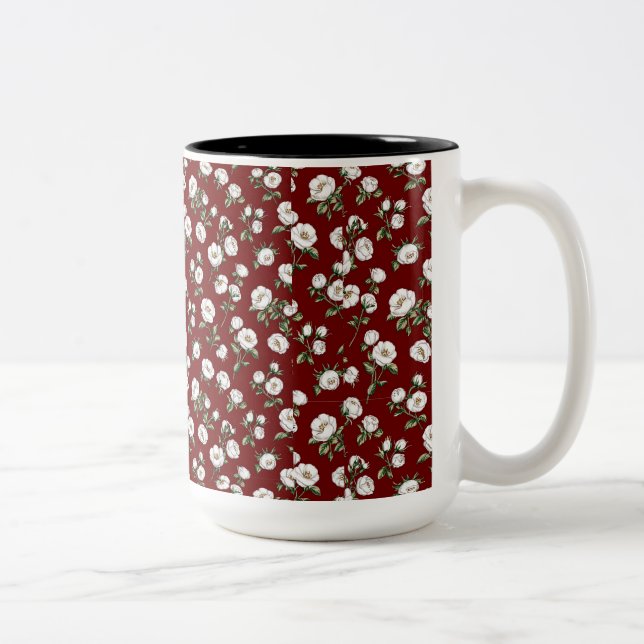 Bicolor Taza con estampado de flores (Derecha)
